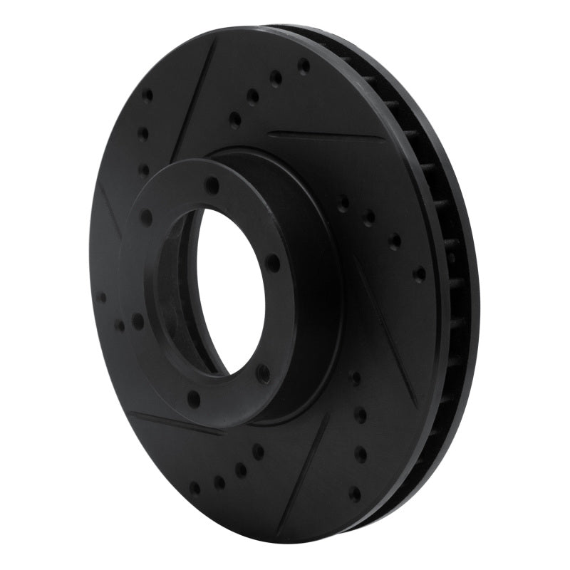 R1 Concepts R1 89-93 Toyota Pickup Front Left Drilled & Slotted Black Brake Rotor