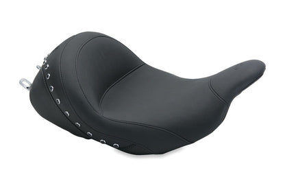 Mustang Motorcycle Mustang 08-21 Harley Electra Glide Std,Rd Glide,Rd King,Str Glide Lowdown Solo Seat w/Studs - Black