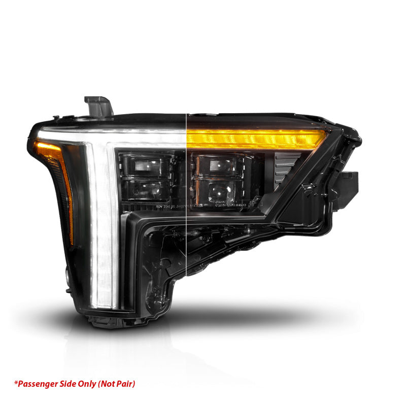 ANZO 22-24 Toyota Tundra (w/Factory LED Refl.) Z-Series Full LED Proj Headlights - Pass. Side ONLY