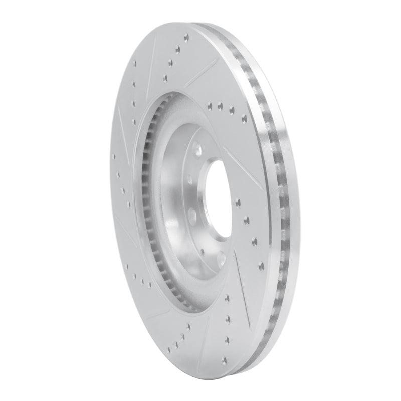 R1 Concepts R1 07-15 Mazda CX-9 Front Right Drilled & Slotted Silver Brake Rotor