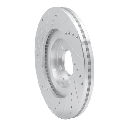 R1 Concepts R1 07-15 Mazda CX-9 Front Right Drilled & Slotted Silver Brake Rotor