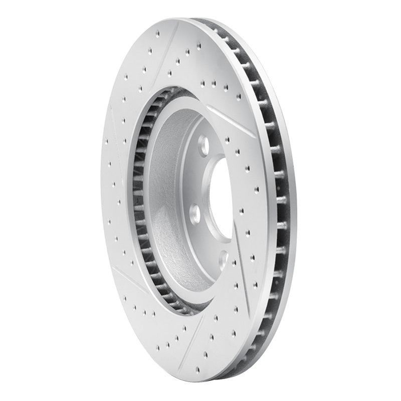R1 Concepts R1 08-12 Jeep J8 Front Right Drilled & Slotted Geo-Carbon Rotor