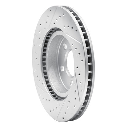 R1 Concepts R1 08-12 Jeep J8 Front Right Drilled & Slotted Geo-Carbon Rotor