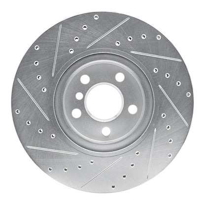 R1 Concepts R1 15-25 BMW X1 (USA/Canada) Front Right Drilled & Slotted Silver Brake Rotor