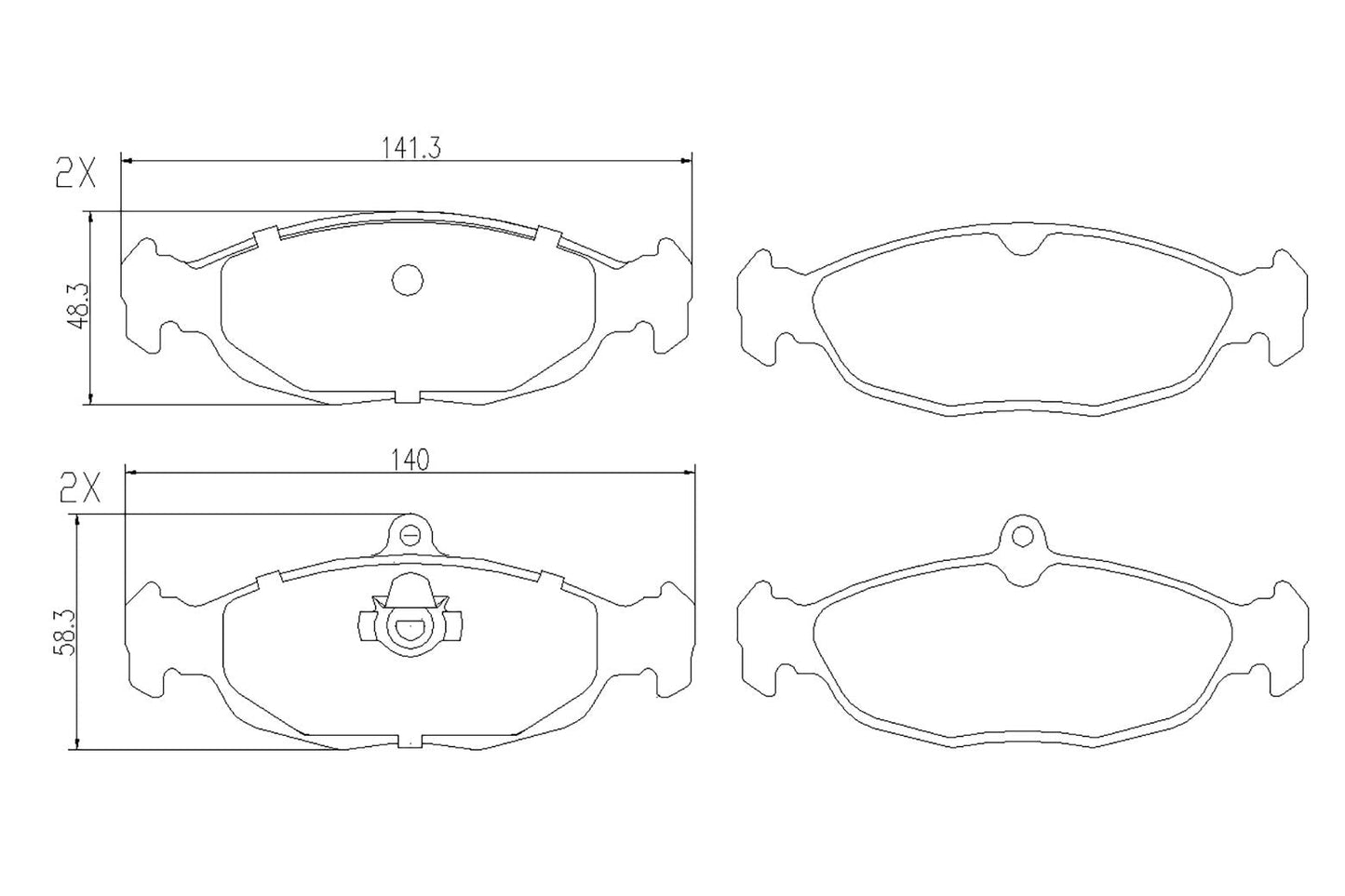 BOGAP P8210107 Brake Pad Set, Disc Brake