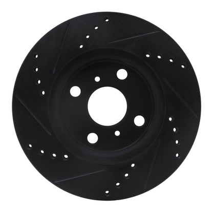 R1 Concepts R1 06-19 Scion IQ Front Right Drilled & Slotted Black Brake Rotor