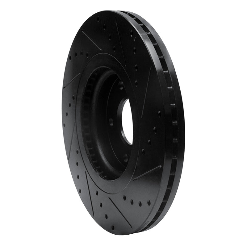 R1 Concepts R1 15-21 Kia Sedona Front Left Drilled & Slotted Black Brake Rotor