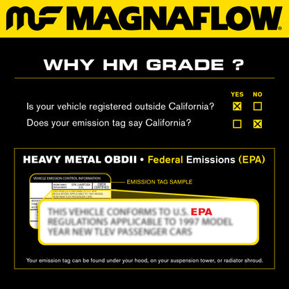 MagnaFlow Universal Catalytic Converter 2.25inch C/C 5inch spun body