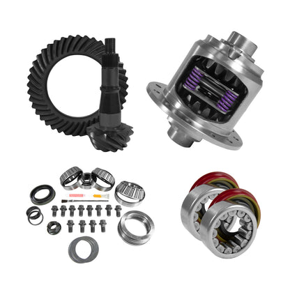 Yukon Gear & Axle Yukon 9.5in GM 3.42 Rear Ring & Pinion Install Kit 33 Spline Positraction Axle Bearing and Seals