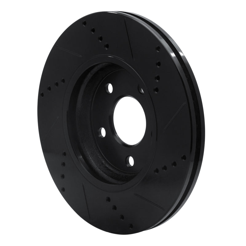 R1 Concepts R1 04-12 Chevrolet Malibu Front Left Drilled & Slotted Black Brake Rotor