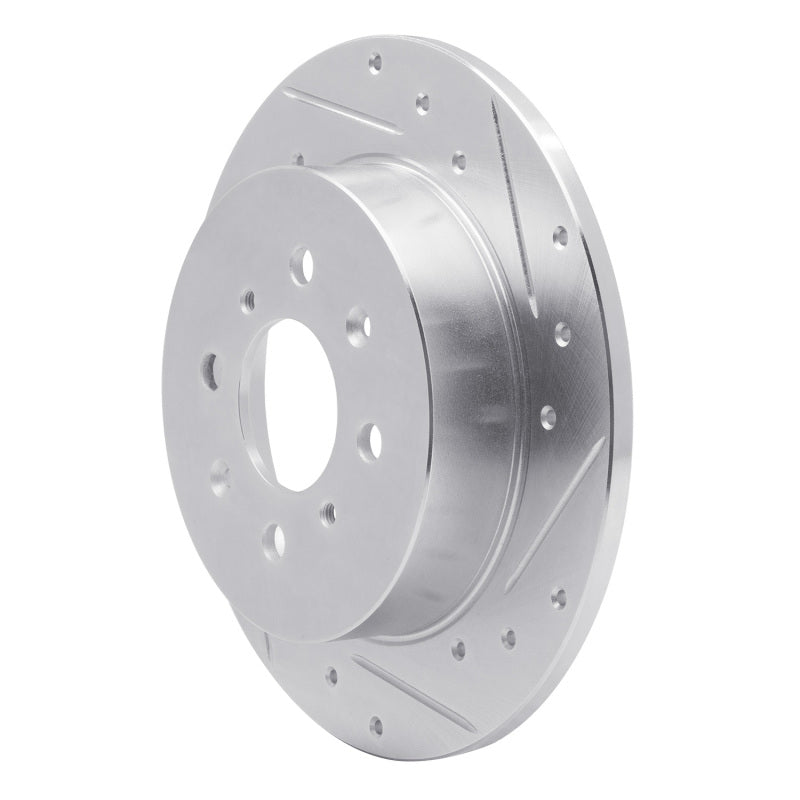 R1 Concepts R1 01-05 Acura EL Rear Right Drilled & Slotted Silver Brake Rotor