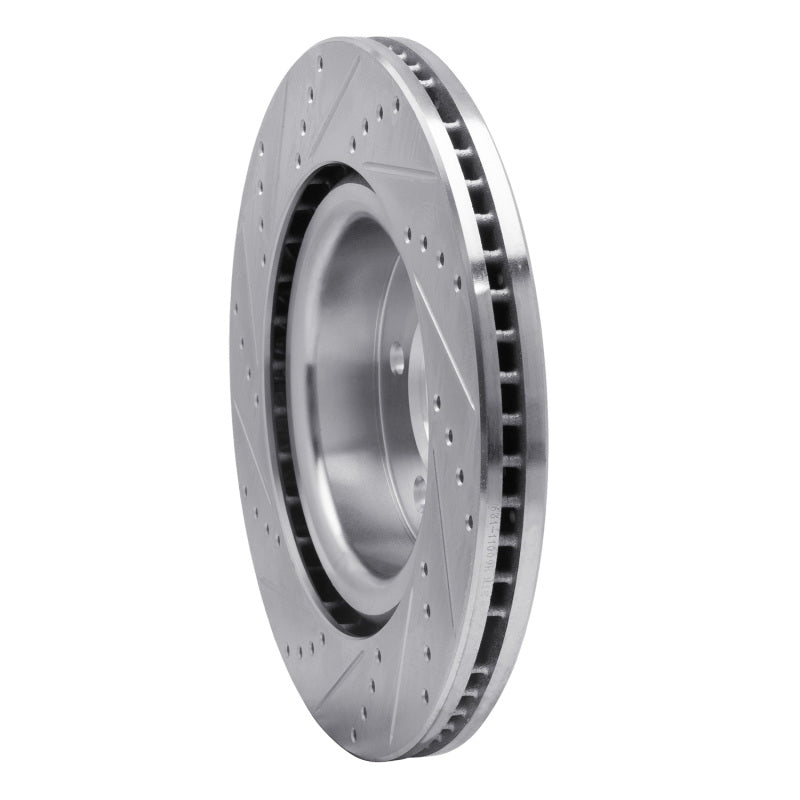 R1 Concepts R1 05-09 Land Rover Range Rover Sport Front Right Drilled & Slotted Silver Brake Rotor