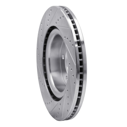R1 Concepts R1 05-09 Land Rover Range Rover Sport Front Right Drilled & Slotted Silver Brake Rotor