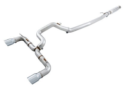 AWE Tuning Ford Focus RS Track Edition Cat-Back Exhaust - Chrome Silver Tips
