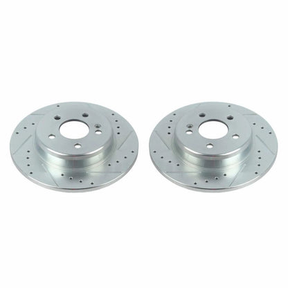 PowerStop Power Stop 17-18 Mercedes-Benz C300 Rear Evolution Drilled & Slotted Rotors - Pair