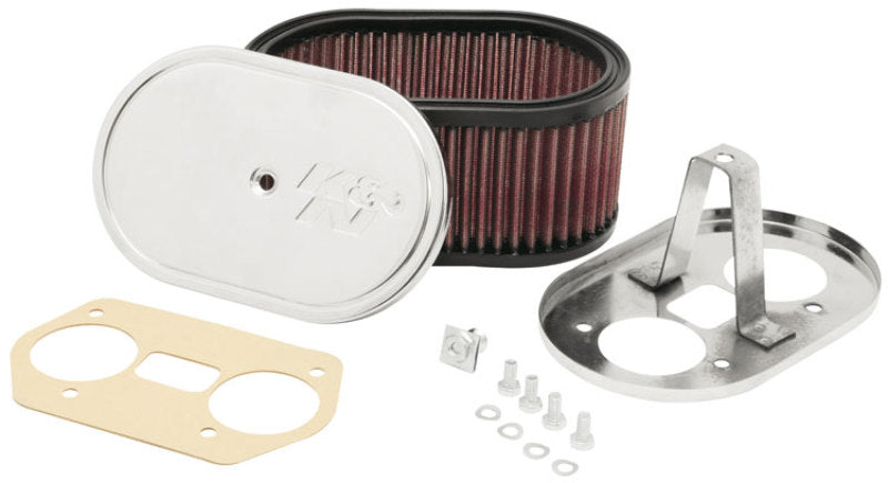 K&N Engineering K&N Custom Oval Red Race Filter 7in L x 4-1/2in W 3-1/4in H