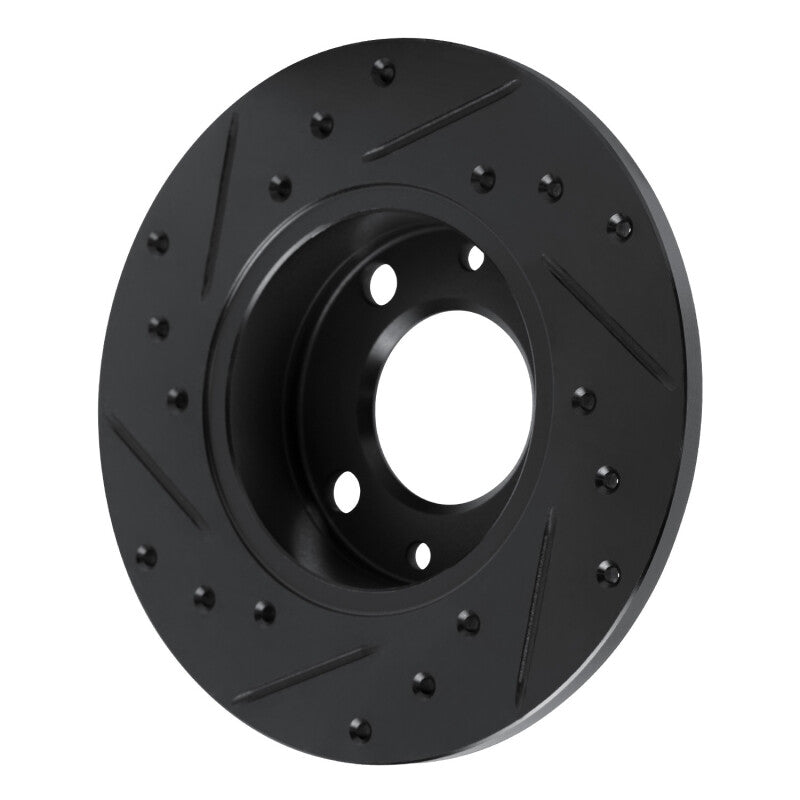 R1 Concepts R1 66-92 Bertone X-1/9 Rear Right Front Right Drilled & Slotted Black Brake Rotor