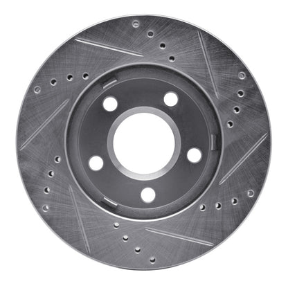 R1 Concepts R1 97-05 Buick Regal Front Left Drilled & Slotted Silver Brake Rotor