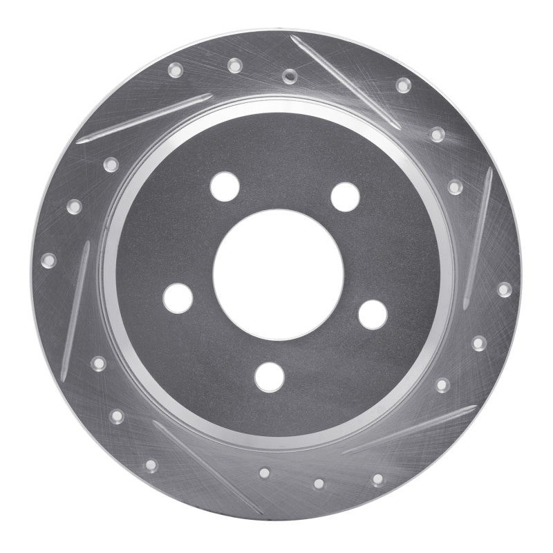 R1 Concepts R1 93-98 Jeep Grand Wagoneer Rear Right Drilled & Slotted Silver Brake Rotor
