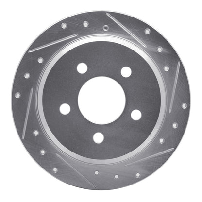 R1 Concepts R1 93-98 Jeep Grand Wagoneer Rear Right Drilled & Slotted Silver Brake Rotor