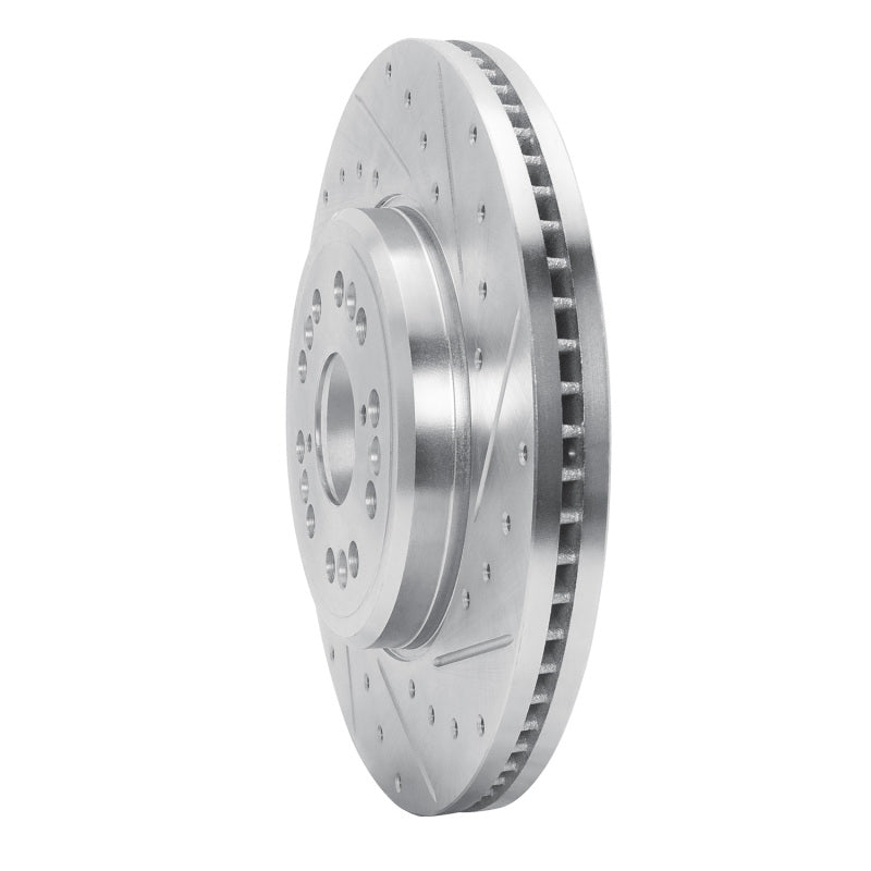 R1 Concepts R1 1995-2000 Lexus LS400 Front Right Drilled & Slotted Silver Brake Rotor