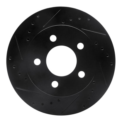 R1 Concepts R1 91-94 Ford Crown Victoria Front Left Drilled & Slotted Black Brake Rotor