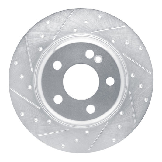 R1 Concepts R1 15-21 Mercedes-Benz C200 (Mexico) Rear Left Drilled & Slotted Silver Brake Rotor