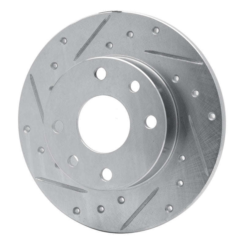 R1 Concepts R1 85-89 Chevrolet SPECTRUM Front Left Drilled & Slotted Silver Brake Rotor