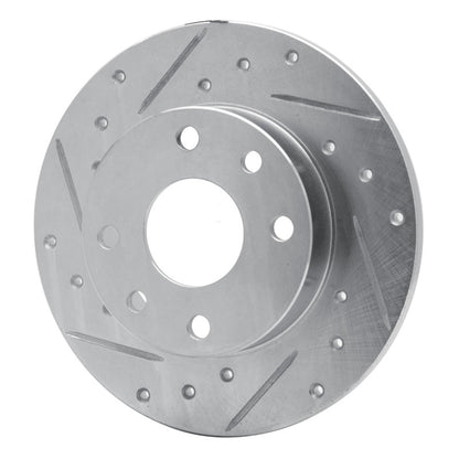 R1 Concepts R1 85-89 Chevrolet SPECTRUM Front Left Drilled & Slotted Silver Brake Rotor