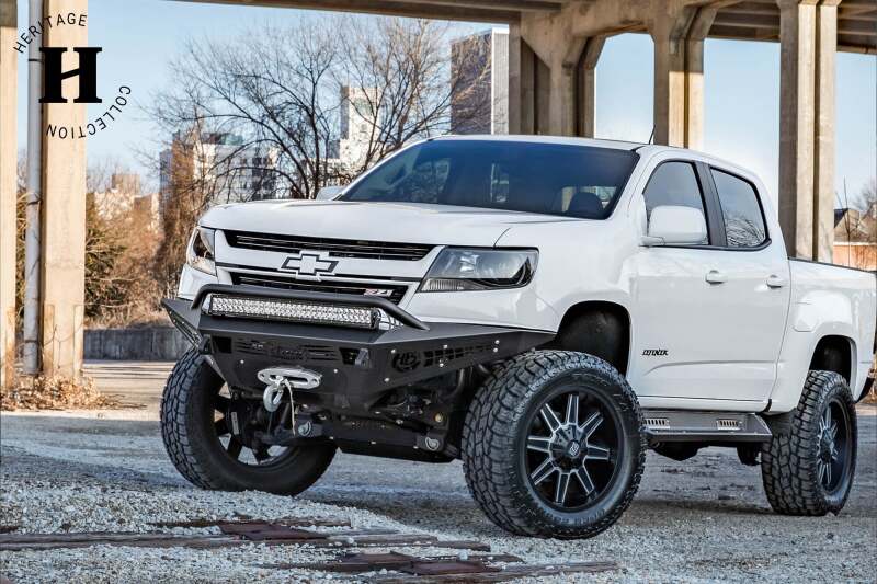 Addictive Desert Designs 15-18 Chevy Colorado HoneyBadger Front Bumper w/ Winch Mount