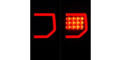 Raxiom 07-13 Toyota Tundra Axial Series Dual C-Shape LED Tail Lights- Black Housing- Clear Lens