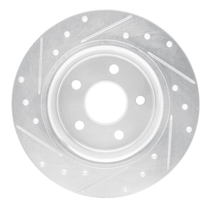 R1 Concepts R1 01-06 Mercedes-Benz A190 (Mexico) Rear Right Drilled & Slotted Silver Brake Rotor