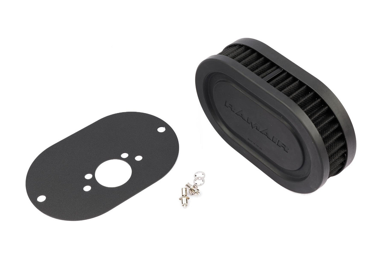 Ramair Pleated Carburettor Intake Air Filter Baseplate to fit SU HS6 (Mini Offset) 40mm