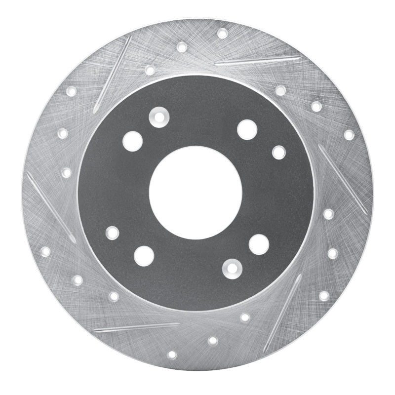 R1 Concepts R1 98-02 Acura CL Rear Left Drilled & Slotted Silver Brake Rotor