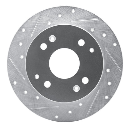 R1 Concepts R1 98-02 Acura CL Rear Left Drilled & Slotted Silver Brake Rotor