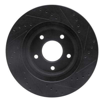 R1 Concepts R1 07-25 Chrysler 200 Front Left Drilled & Slotted Black Brake Rotor