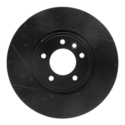 R1 Concepts R1 18-20 Land Rover Range Rover Front Left Drilled & Slotted Black Brake Rotor