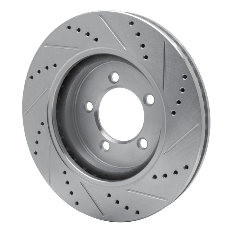 R1 Concepts R1 06-10 Ford Explorer Sport Trac Front Left Drilled & Slotted Silver Brake Rotor