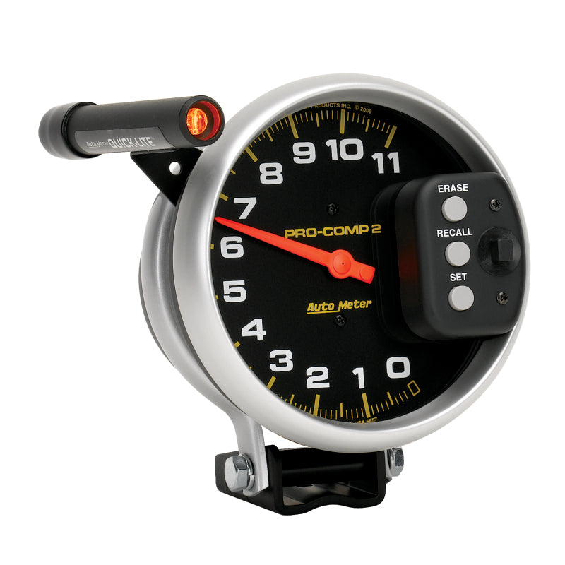 Autometer 5 inch 11000 RPM Single Range w/ Pro-Comp 2 & Memory Tachometer