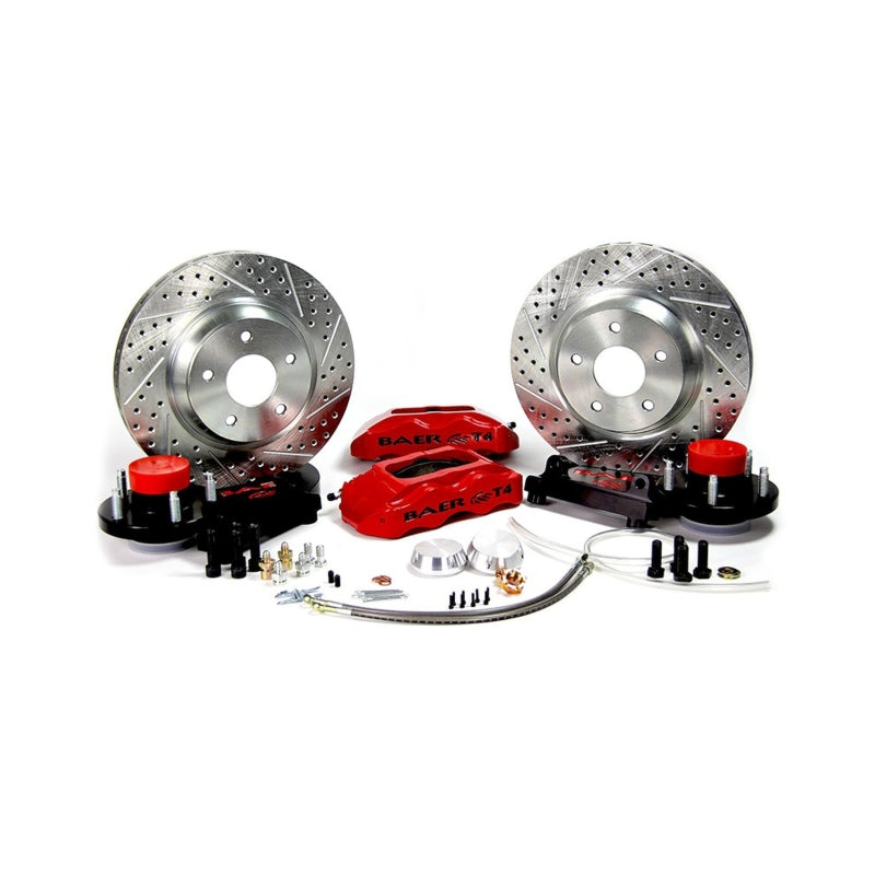 Baer Brakes 64-72 Buick Skylark STD Studs 13in Track4 Front SDZ Brake Kit - Silver