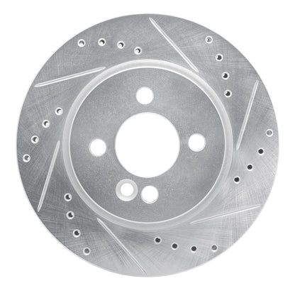 R1 Concepts R1 02-08 Mini Cooper (Excl Clubman) Front Right Drilled & Slotted Silver Brake Rotor