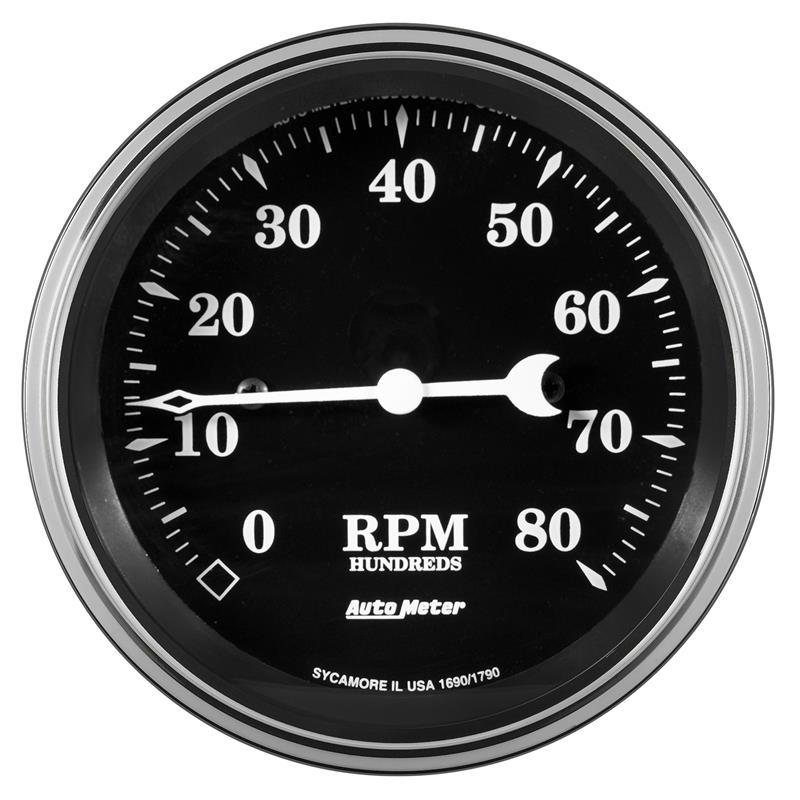 AutoMeter Auto Meter Gauge Tachometer 3 3/8in 8k RPM In-Dash Old Tyme Black