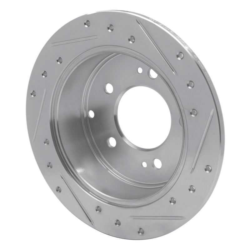 R1 Concepts R1 10-13 Kia Forte5 Rear Left Drilled & Slotted Silver Brake Rotor