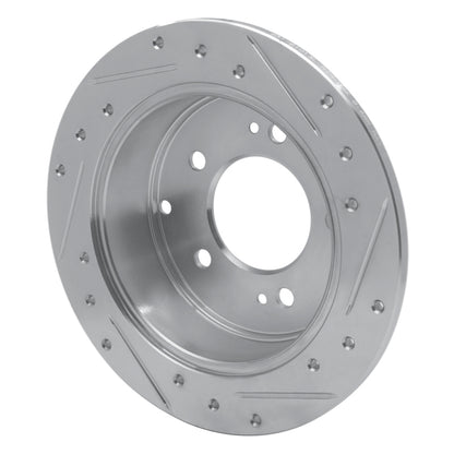 R1 Concepts R1 10-13 Kia Forte5 Rear Left Drilled & Slotted Silver Brake Rotor