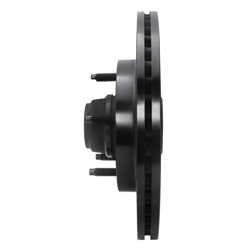 R1 Concepts R1 97-99 Ford F-150 RWD Front Right Drilled & Slotted Black Brake Rotor
