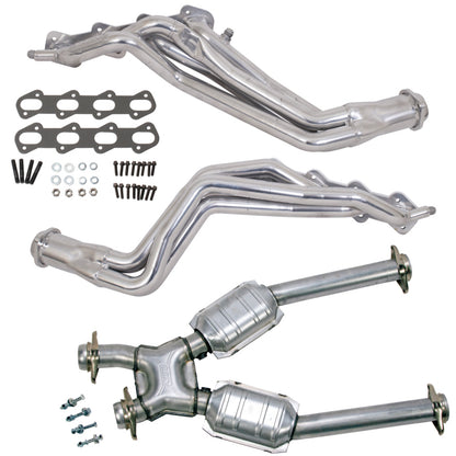 BBK 99-04 Ford Mustang Cobra/Mach1 1-5/8 Long Tube Header w/High Flow Catted X-Pipe (Silver Ceramic)