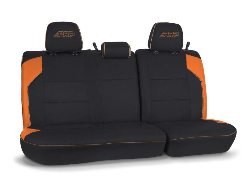 PRP Seats PRP 16-23 Toyota Tacoma Rear Bench Cover - Black/Orange