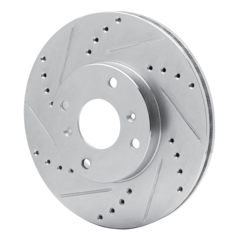R1 Concepts R1 98-99 Acura CL Front Left Drilled & Slotted Silver Brake Rotor
