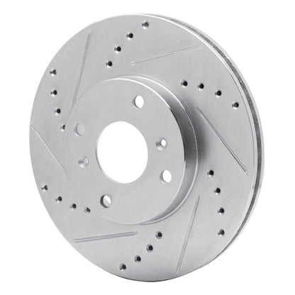 R1 Concepts R1 98-99 Acura CL Front Left Drilled & Slotted Silver Brake Rotor