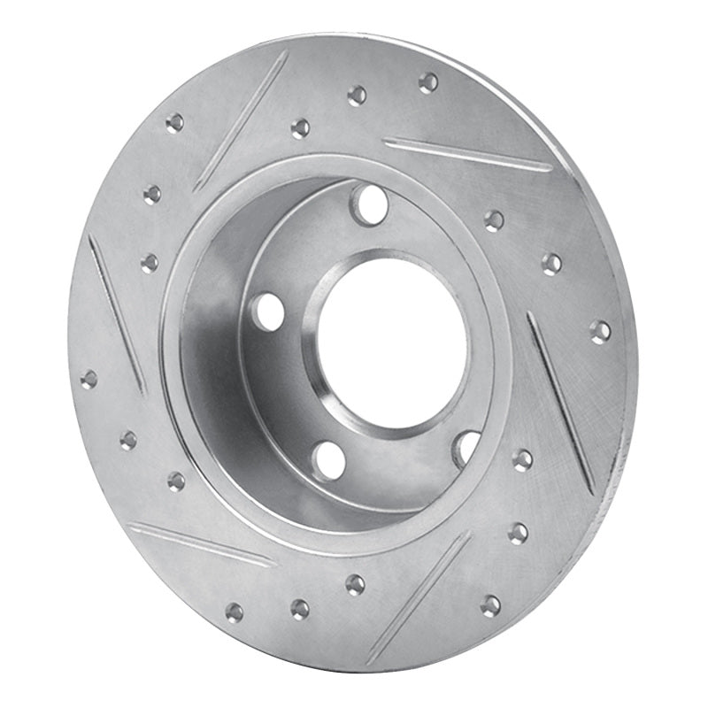 R1 Concepts R1 98-01 Audi A6 Quattro Rear Right Drilled & Slotted Silver Brake Rotor